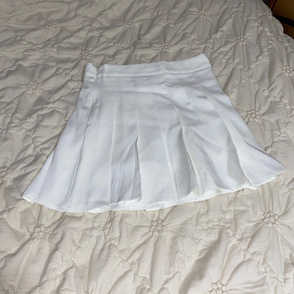 White Pleated Skirt